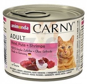 ANIMONDA Cat Carny Adult smak: indyk i krewetki 6 x 200g Animonda