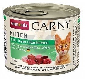 ANIMONDA Cat Carny Kitten smak: kurczak i królik 6 x 200g Animonda