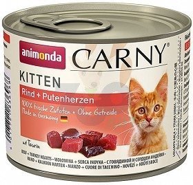 ANIMONDA Cat Carny Kitten smak: wołowina i serca indyka 6 x 200g Animonda