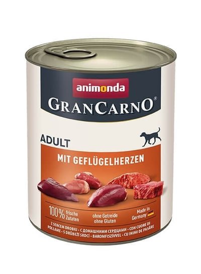 ANIMONDA GranCarno Adult Dog smak: Serca Drobiowe 800g Animonda