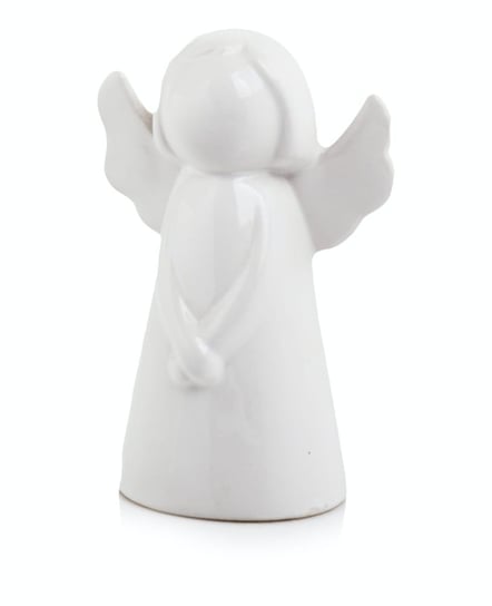 Anioł Aniołek Ceramiczny Biały Figurka 9 Cm Aleja Kwiatowa