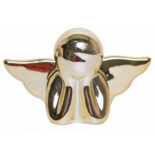 Anioł Aniołek złoty ceramiczny figurka 6,5 cm Aleja Kwiatowa