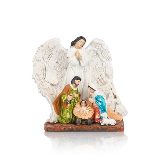 anioł figurka anioła stróża i  świętej rodziny szopka bożonarodzeniowa | piękny prezent pod choinkę Święte Miasto