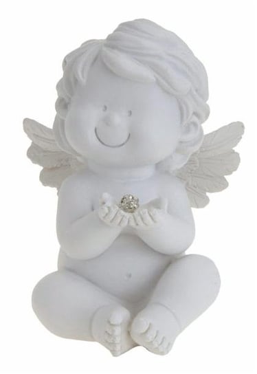Anioł, figurka aniołek na szczęście, biały Edenberg