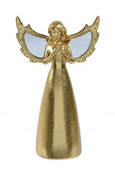 Anioł figurka świąteczna ozdobna złota 28 x 17,6 cm Kaemingk