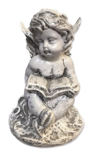 Anioł figurka z książką ozdobna dekoracyjna 23 cm BTS