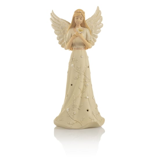 Anioł LED | Aniołek z lilią | świecący ANIOŁ STRÓŻ | piękna figurka anielska | Dzień Matki | Walentynki | Dzień Kobiet | prezent Święte Miasto