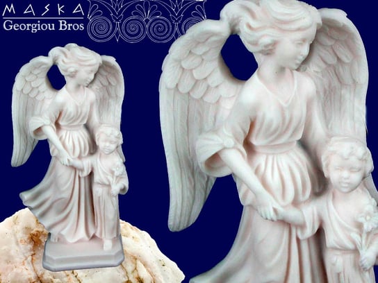 Anioł Stróż z dzieckiem -alabaster grecki/MASKA MASKA