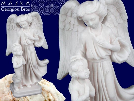 Anioł Stróż z dzieckiem - alabaster grecki/MASKA MASKA