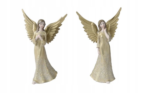 Anioł złota figurka świąteczna 30 x 10,5 x 15,5 cm 1szt Kaemingk