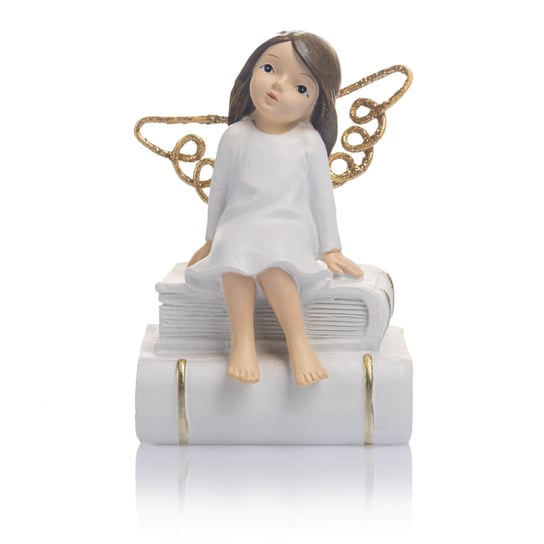 ANIOŁEK | Anioł dziewczynka | Figurka aniołka | 12 cm | kolekcja Favola | na święta | aniołek na Boże Narodzenie | prezent dla Dziewczynki | dla Córeczki | prezent na Komunię | Anioł Stróż dla Dziewc Święte Miasto