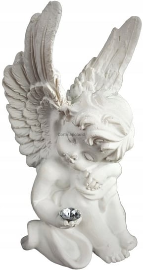 Aniołek figurka z z cyrkonią w ręce 11,5 cm CORTINA