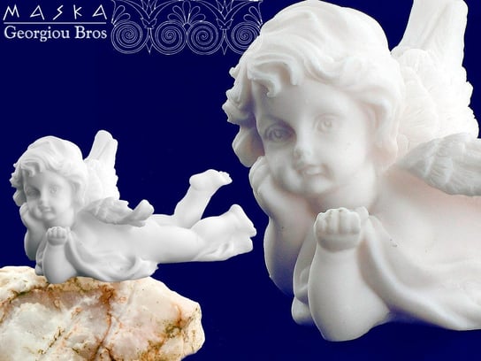 Aniołek leżący -alabaster grecki. Hanipol