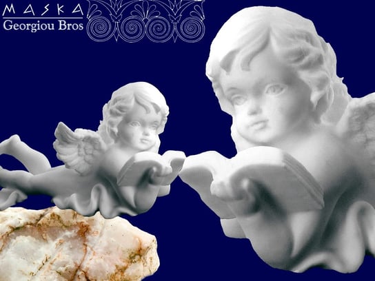 Aniołek leżący czytający książkę -alabaster grecki Hanipol