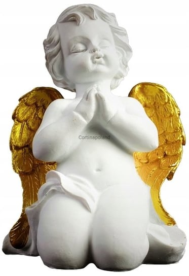 Aniołek modlący się  - złote skrzydła  16,5 cm CORTINA