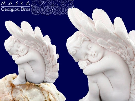 Aniołek śpiący -alabaster grecki/MASKA MASKA