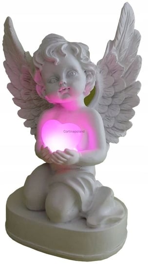 Aniołek z sercem podświetlany LED 21 cm - duży CORTINA
