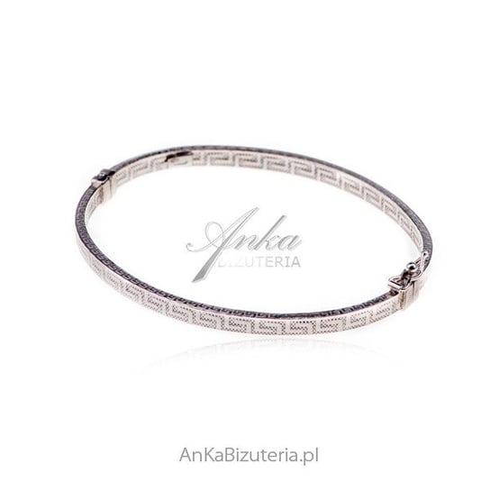 AnKa Biżuteria, Bransoletka srebrna z greckim wzorem -typu bangle AnKa Biżuteria