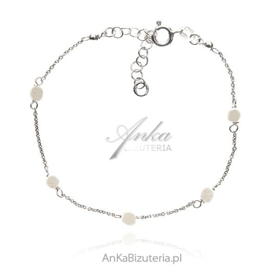AnKa Biżuteria, Bransoletka srebrna z naturalnymi perełkami AnKa Biżuteria