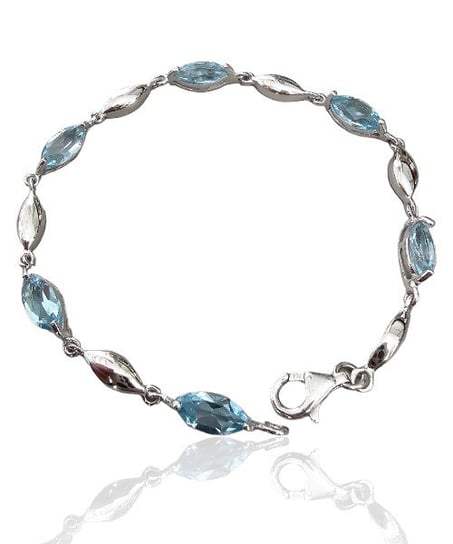 AnKa Biżuteria, Bransoletka srebrna z niebieskim topazem AnKa Biżuteria