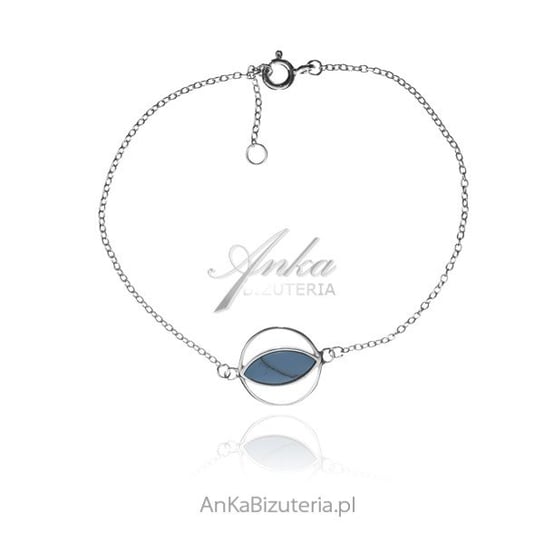 AnKa Biżuteria, Bransoletka srebrna z niebieskim turkusem AnKa Biżuteria
