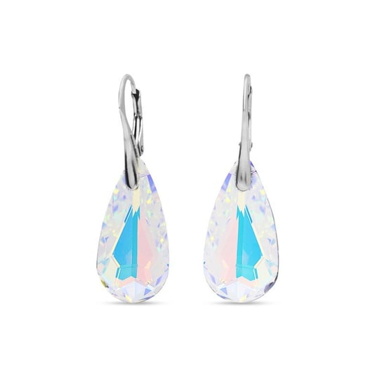 AnKa Biżuteria, Kolczyki srebrne swarovski teardrop w kolorze aurora borealis. ankabizuteria.pl