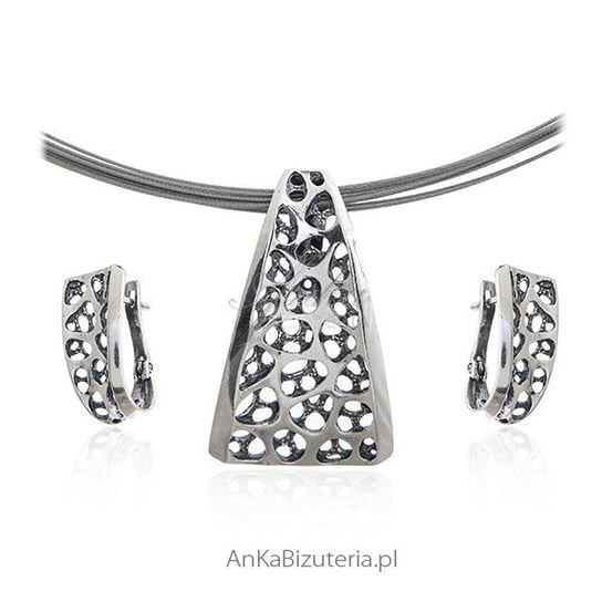 AnKa Biżuteria, Komplet biżuteria srebrna oksydowana z kolekcji SCAR AnKa Biżuteria
