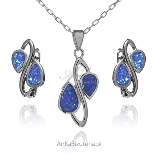 AnKa Biżuteria, Komplet biżuteria srebrna z opalem - FELICITA AnKa Biżuteria