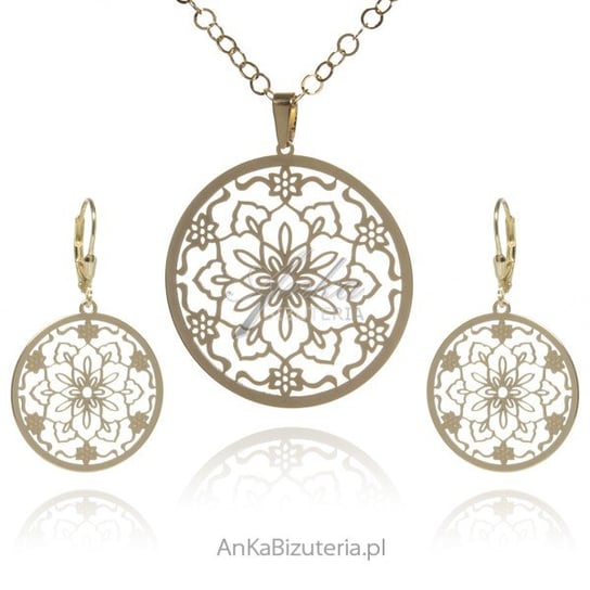 AnKa Biżuteria, KORONKOWA BIZUTERIA - Komplet biżuteria srebrna poz AnKa Biżuteria