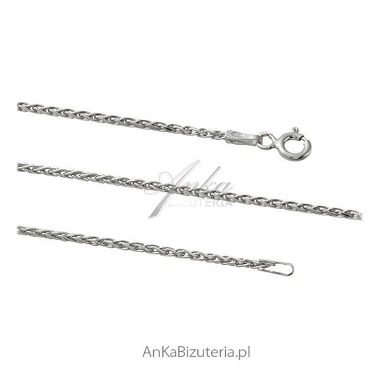 AnKa Biżuteria, Łańcuszek srebrny rodowany SPIGA - biżuteria włoska AnKa Biżuteria