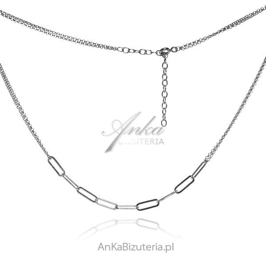 AnKa Biżuteria, Naszyjnik srebrny - połączenie dwóch łańcuszków PIN AnKa Biżuteria