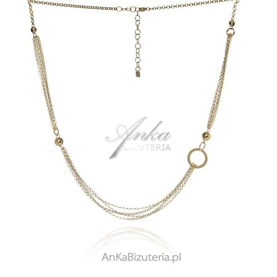 AnKa Biżuteria, Naszyjnik srebrny pozłacany - piękna włoska biżuteri AnKa Biżuteria