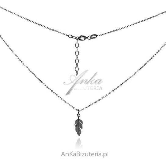 AnKa Biżuteria, Naszyjnik srebrny pr. 925 z piórkiem AnKa Biżuteria