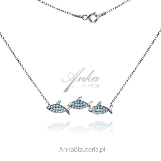 AnKa Biżuteria, Naszyjnik srebrny RYBKI z turkusem AnKa Biżuteria