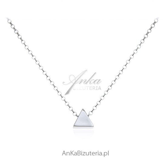 AnKa Biżuteria, Naszyjnik srebrny trójkąt trójwymiarowy - Biżuteria AnKa Biżuteria