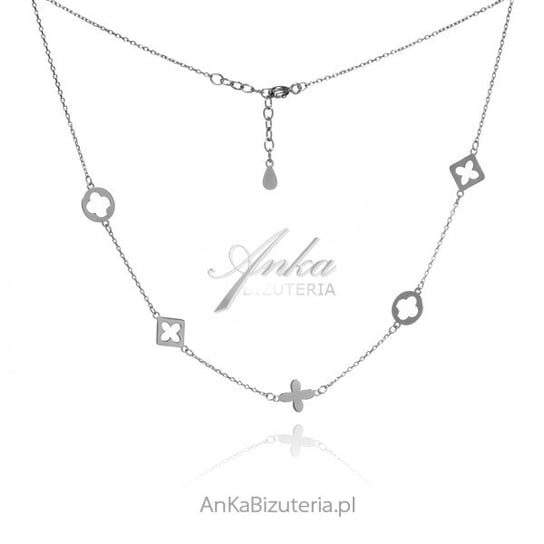 AnKa Biżuteria, Naszyjnik srebrny z delikatnymi  przywieszkami AnKa Biżuteria