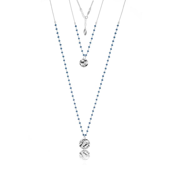 AnKa Biżuteria, Naszyjnik srebrny z kryształkami w kolorze Montana AnKa Biżuteria