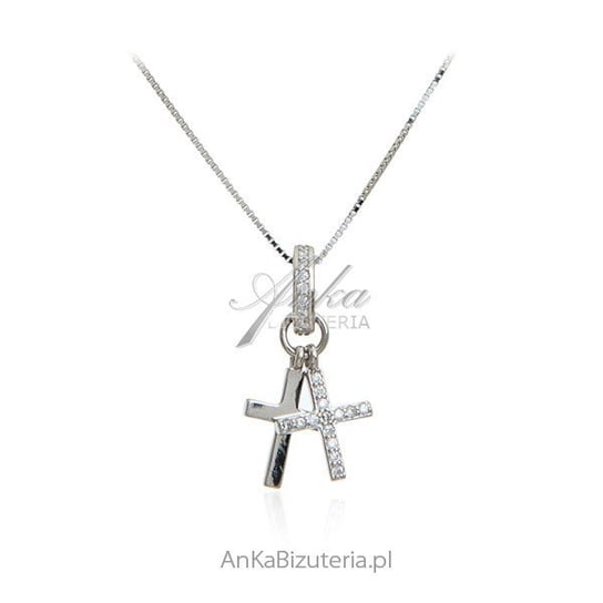 AnKa Biżuteria, Naszyjnik srebrny z krzyżykami - biżuteria włoska AnKa Biżuteria