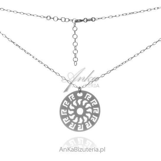 AnKa Biżuteria, Naszyjnik srebrny z przywieszką Słońce w ramce z gr AnKa Biżuteria
