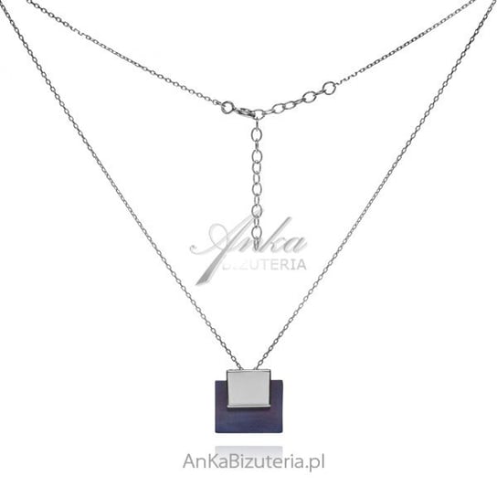 AnKa Biżuteria, Naszyjnik srebrny z tytanem kwadrat AnKa Biżuteria