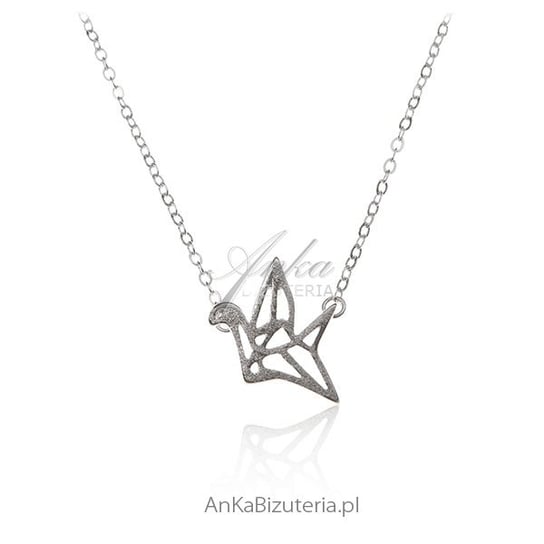 AnKa Biżuteria, Naszyjnik srebrny - żuraw origami. AnKa Biżuteria