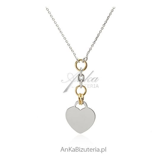 AnKa Biżuteria, Piękny naszyjnik srebrny z serduszkiem - Biżuteria w AnKa Biżuteria