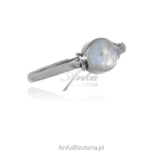 AnKa Biżuteria, Pierścionek srebrny z kamieniem księżycowym - okrągł AnKa Biżuteria