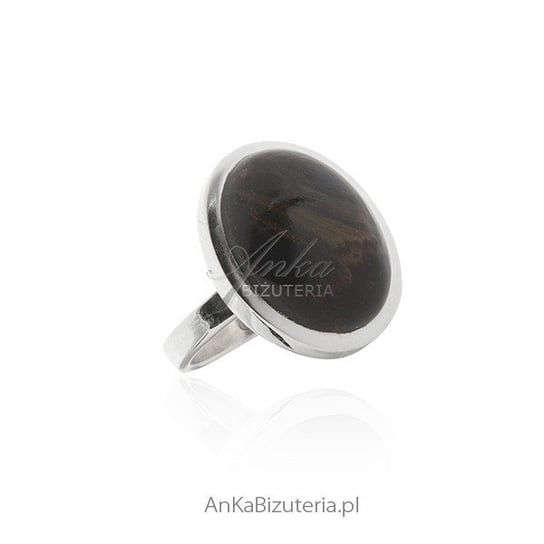 AnKa Biżuteria, Pierścionek srebrny z pięknym kamieniem Pietersite AnKa Biżuteria