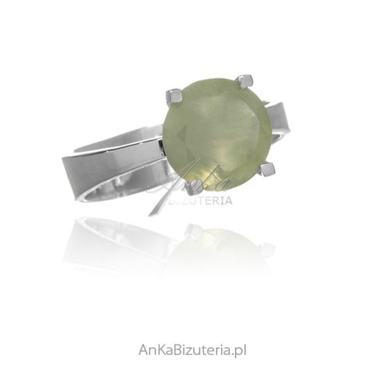 AnKa Biżuteria, Pierścionek srebrny z zielonym kalcytem AnKa Biżuteria