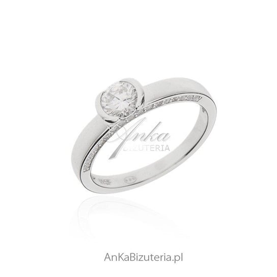 AnKa Biżuteria, Pierścionek zaręczynowy - biżuteria srebrna z cyrk AnKa Biżuteria