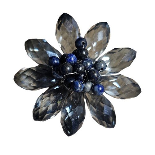AnKa Biżuteria, Śliczna broszka z kryształów hydrotermalnych Biżuter AnKa Biżuteria