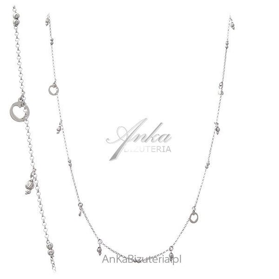 AnKa Biżuteria, Srebrna biżuteria damska - naszyjnik srebrny długi z AnKa Biżuteria