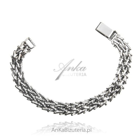 AnKa Biżuteria, Srebrna bransoleta z pałeczkowych elementów AnKa Biżuteria