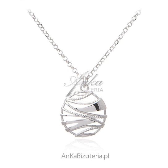 AnKa Biżuteria, Srebrny naszyjnik ażurowe kółko - biżuteria włoska AnKa Biżuteria